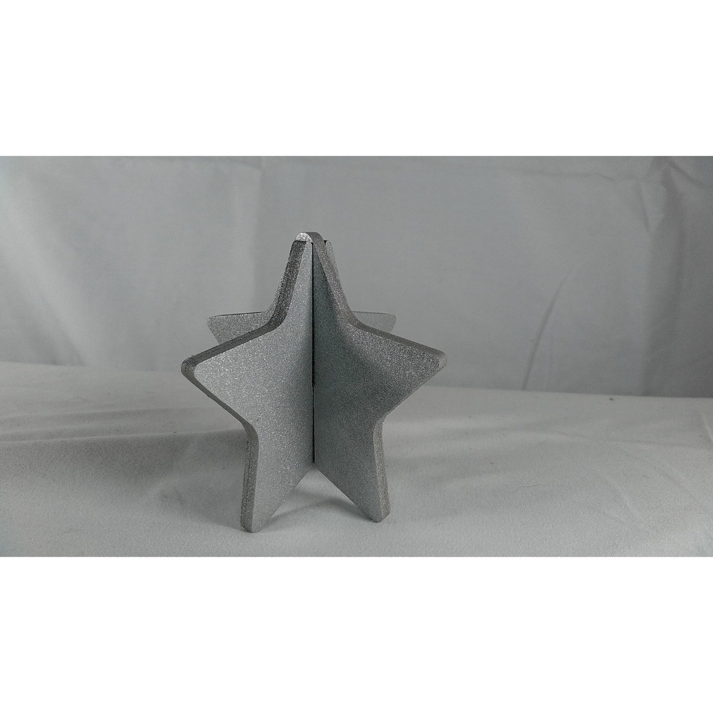 Longaberger‎ Woodcrafts Small 3D Silver Star - NEW